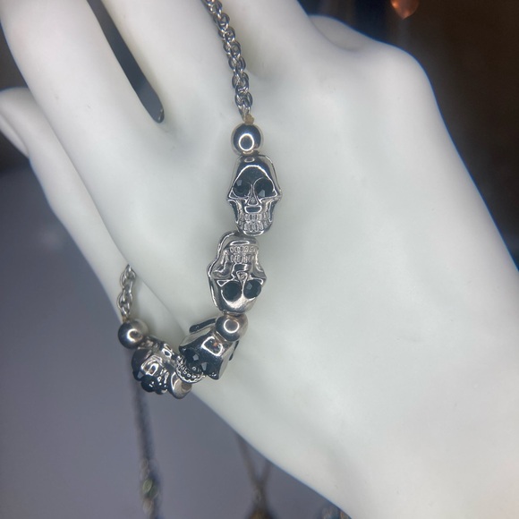 Silver Skull Bracelet - Picture 2 of 4